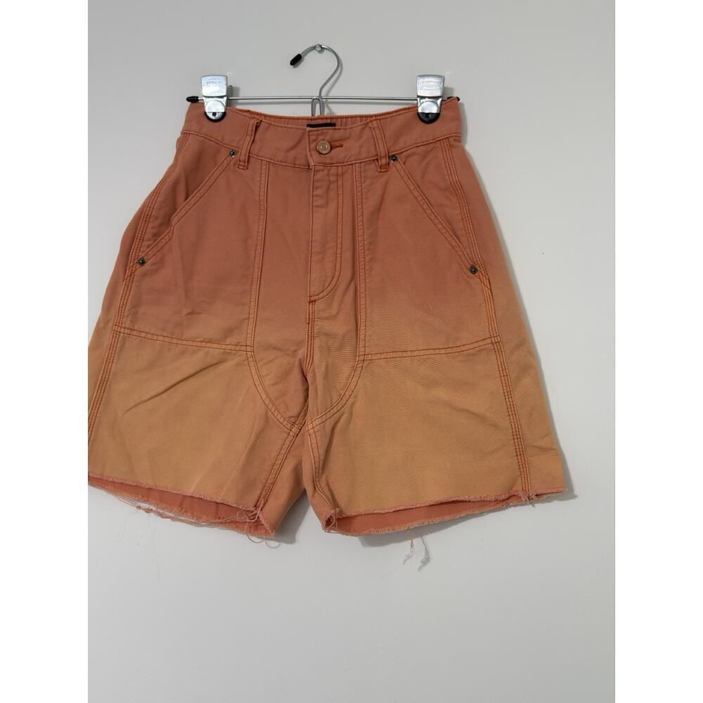BDG Urban Outfitters Shorts Women's Small Orange Relaxed Cut-Off Cotton Festival - Picture 2 of 12